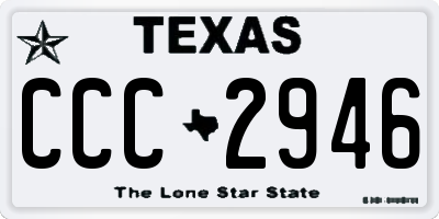 TX license plate CCC2946