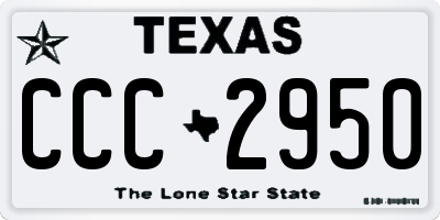 TX license plate CCC2950