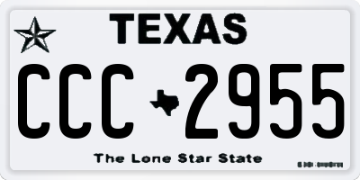 TX license plate CCC2955