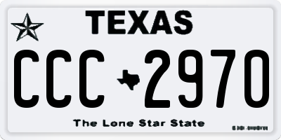 TX license plate CCC2970