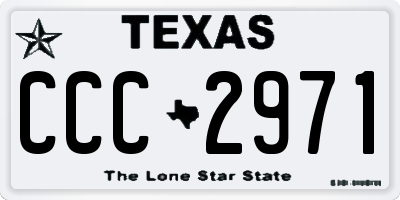 TX license plate CCC2971