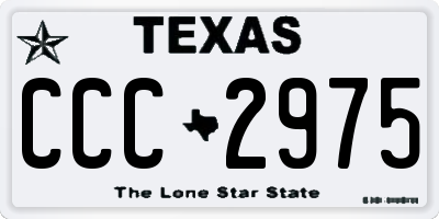 TX license plate CCC2975