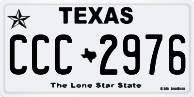 TX license plate CCC2976