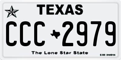 TX license plate CCC2979