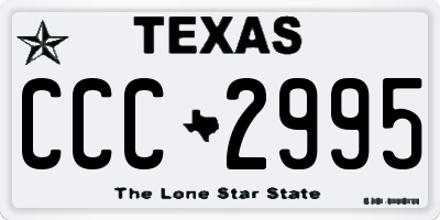 TX license plate CCC2995