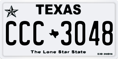 TX license plate CCC3048