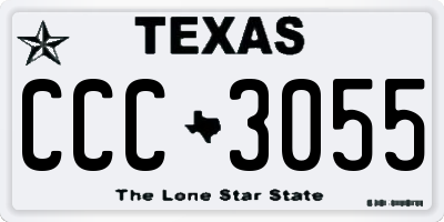 TX license plate CCC3055