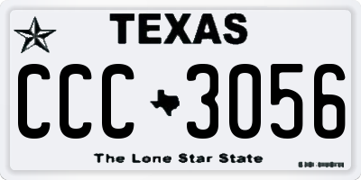 TX license plate CCC3056