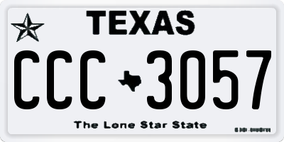 TX license plate CCC3057
