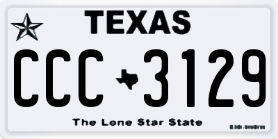 TX license plate CCC3129