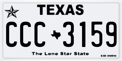 TX license plate CCC3159