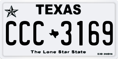 TX license plate CCC3169