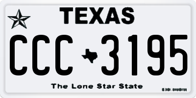 TX license plate CCC3195