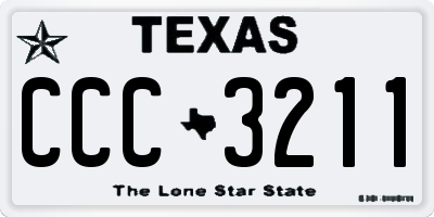 TX license plate CCC3211