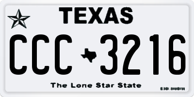 TX license plate CCC3216