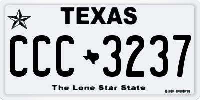TX license plate CCC3237