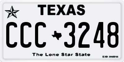 TX license plate CCC3248