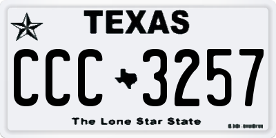 TX license plate CCC3257