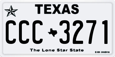 TX license plate CCC3271