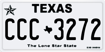 TX license plate CCC3272