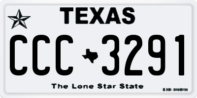 TX license plate CCC3291