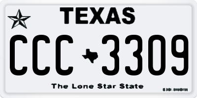 TX license plate CCC3309