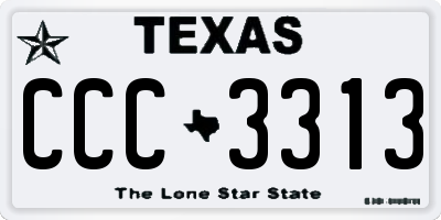 TX license plate CCC3313