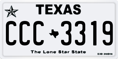 TX license plate CCC3319