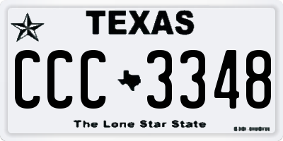 TX license plate CCC3348