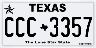 TX license plate CCC3357