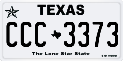 TX license plate CCC3373