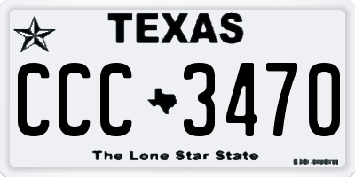 TX license plate CCC3470