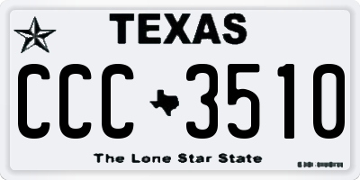 TX license plate CCC3510