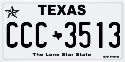 TX license plate CCC3513