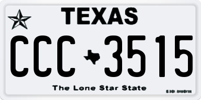 TX license plate CCC3515