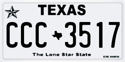 TX license plate CCC3517