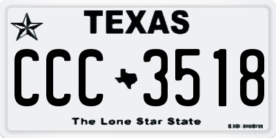TX license plate CCC3518