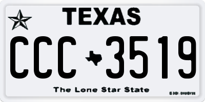 TX license plate CCC3519