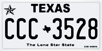 TX license plate CCC3528