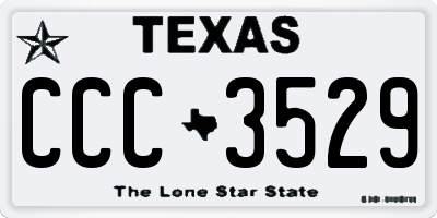 TX license plate CCC3529