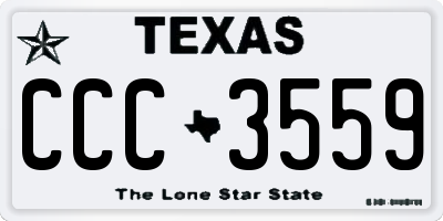 TX license plate CCC3559