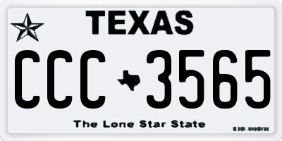 TX license plate CCC3565