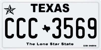 TX license plate CCC3569