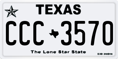 TX license plate CCC3570