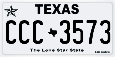 TX license plate CCC3573
