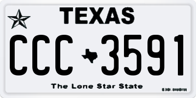 TX license plate CCC3591
