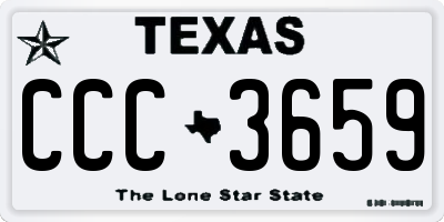 TX license plate CCC3659