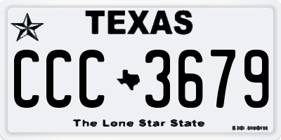 TX license plate CCC3679