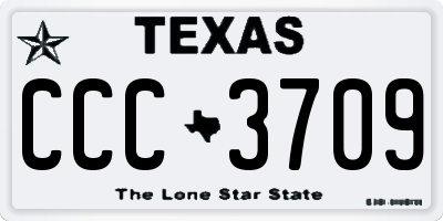 TX license plate CCC3709