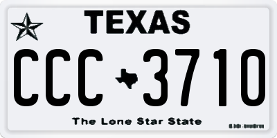 TX license plate CCC3710